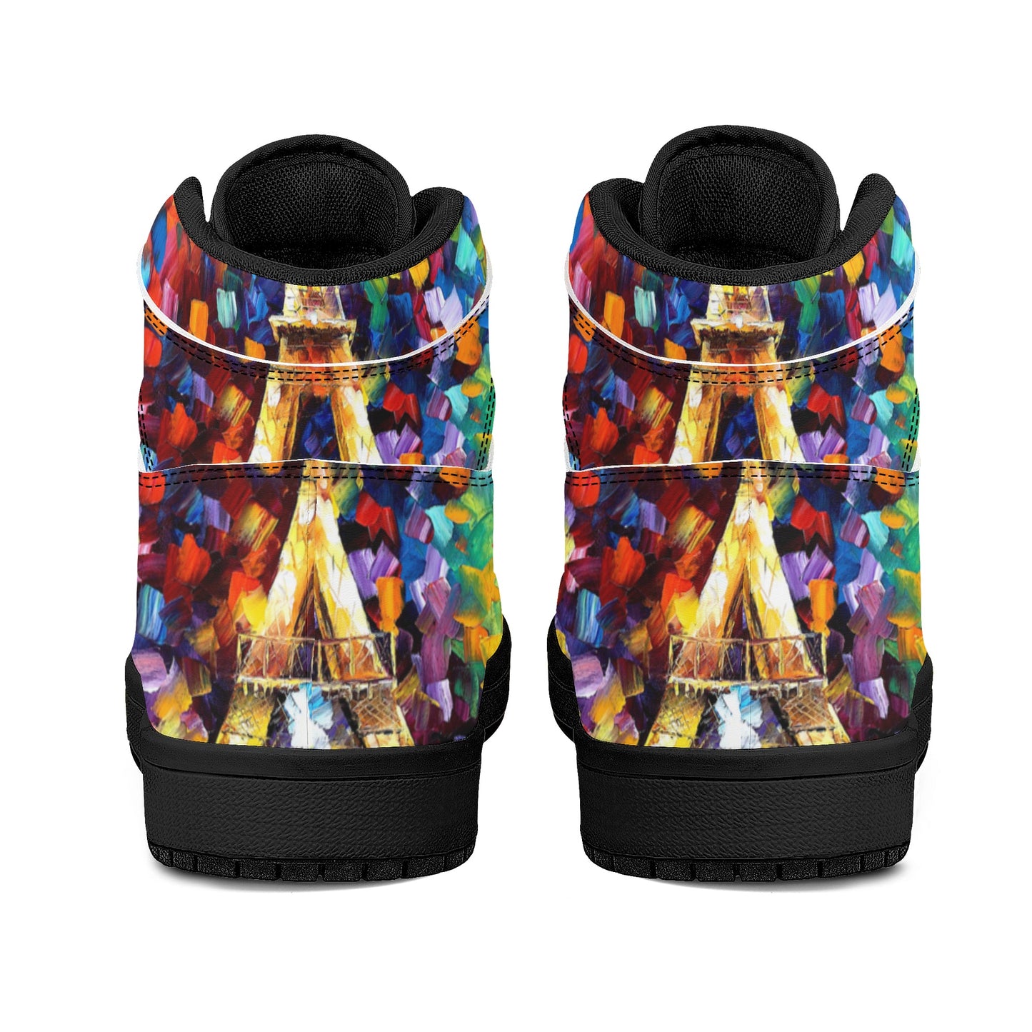 Men's High Top Leather Sneakers Afremov PARIS OF MY DREAM