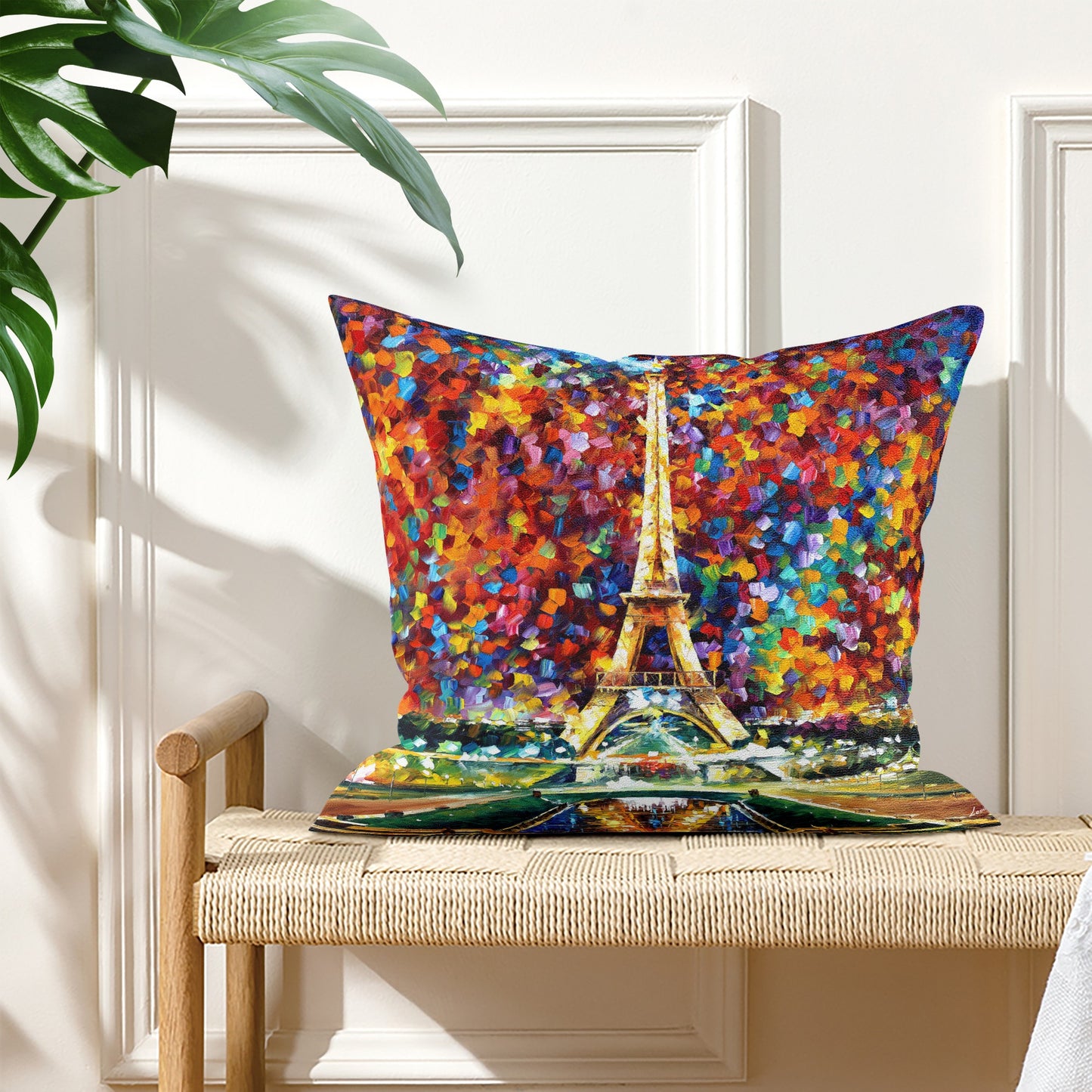 Double Side Printing Pillow Cover Afremov PARIS OF MY DREAM