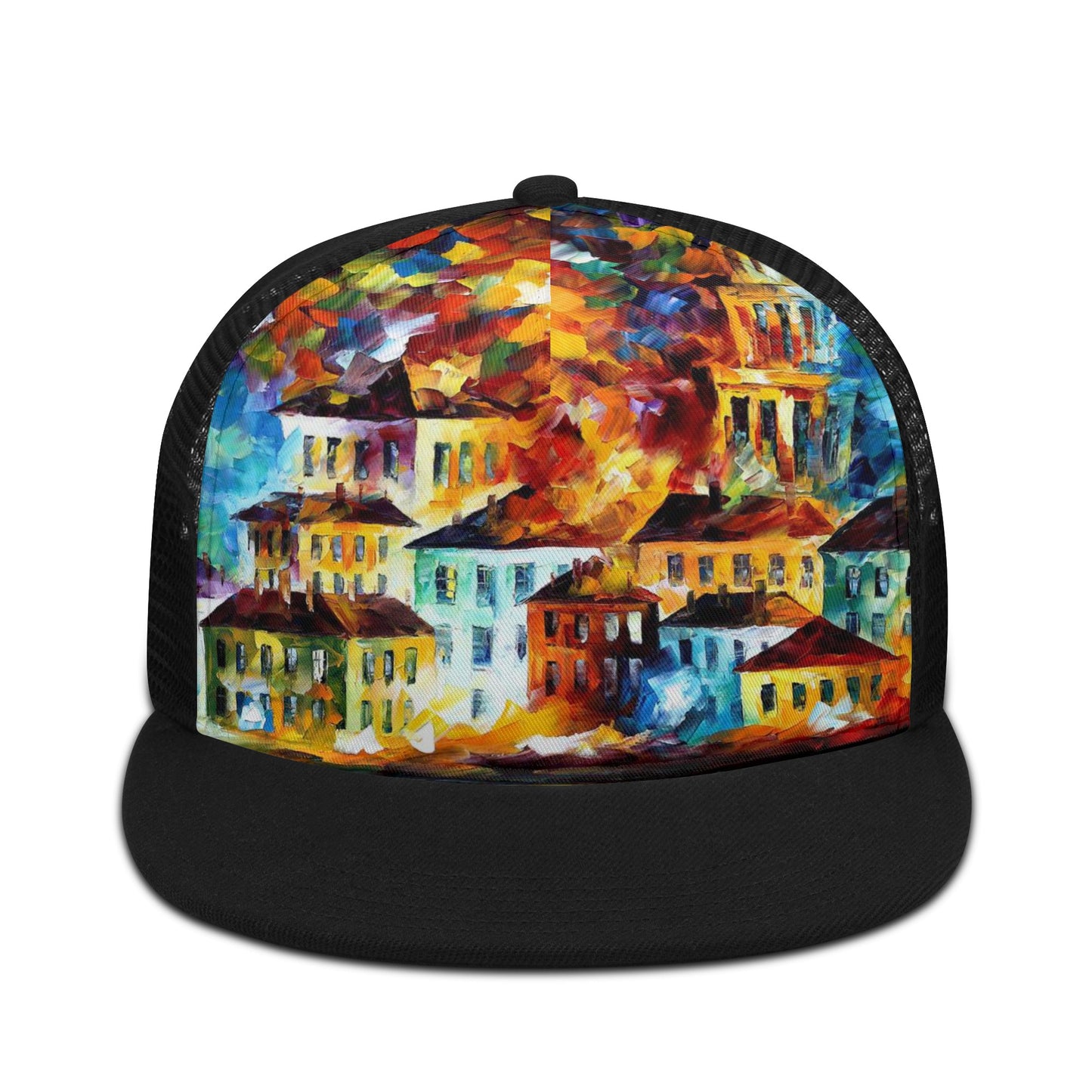 Front Printing Mesh Hip-hop Hats Afremov NIGHT HARBOR