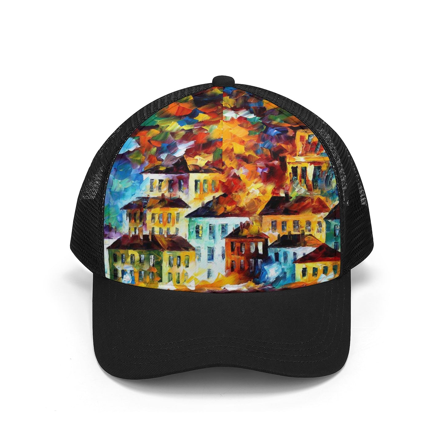 Front Printing Mesh Baseball Caps Afremov NIGHT HARBOR