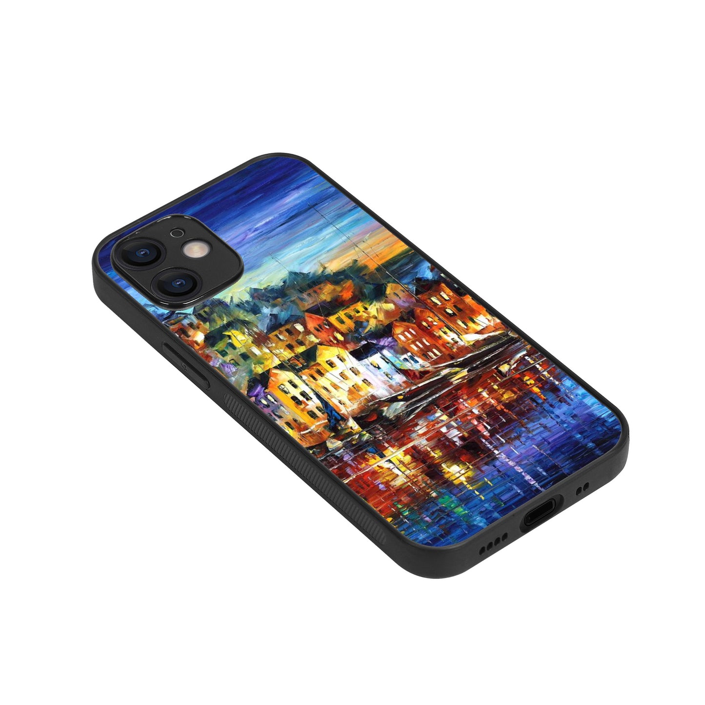 Customized iPhone12 mini Case Afremov QUIET TOWN