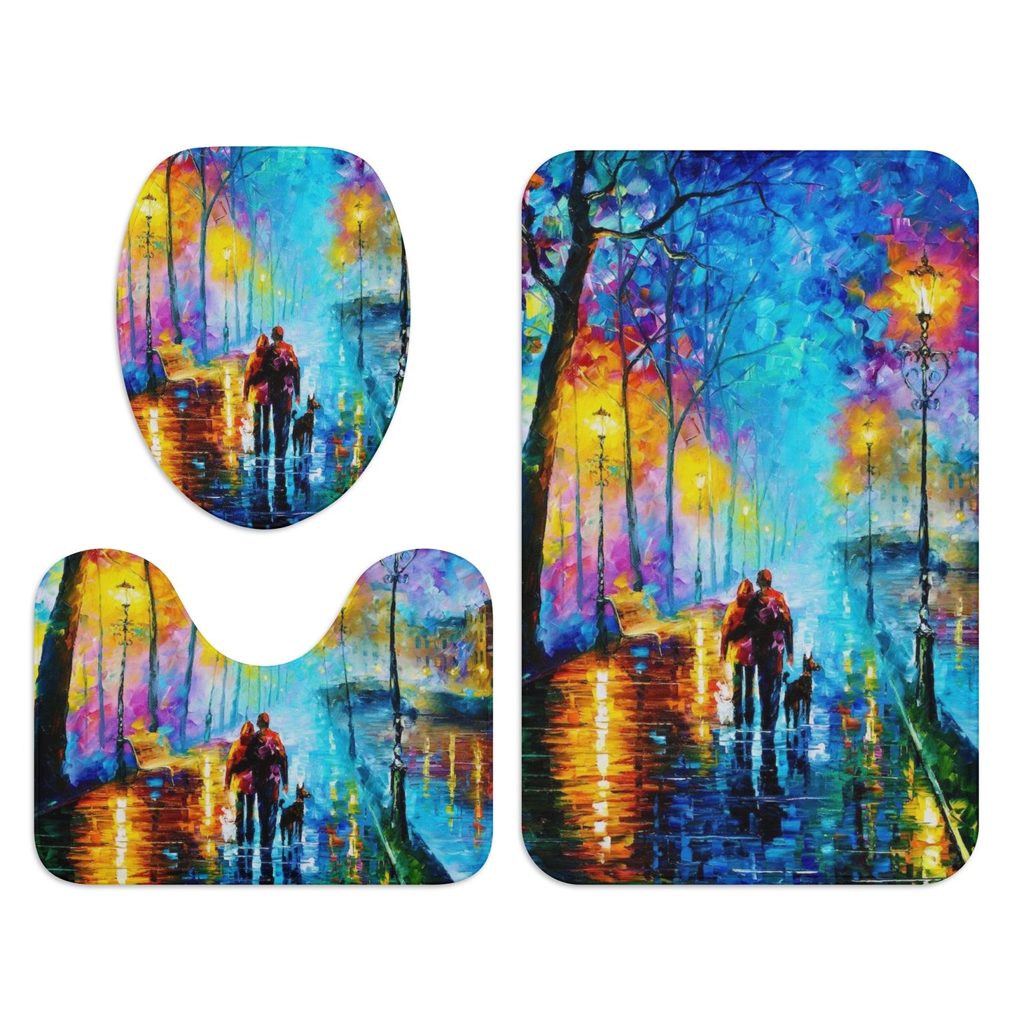 Bath Room Toilet Set Afremov MELODY OF THE NIGHT