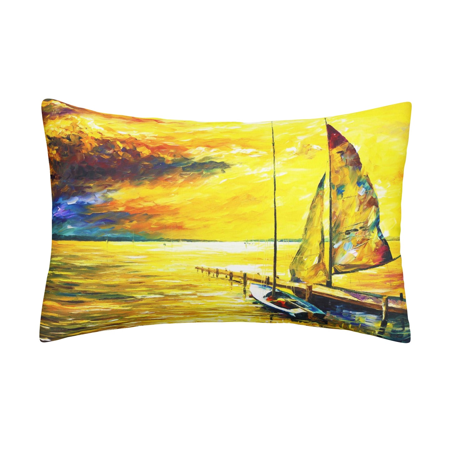 Double Side Printing Rectangular Pillow Cover Afremov SAILING AWAY