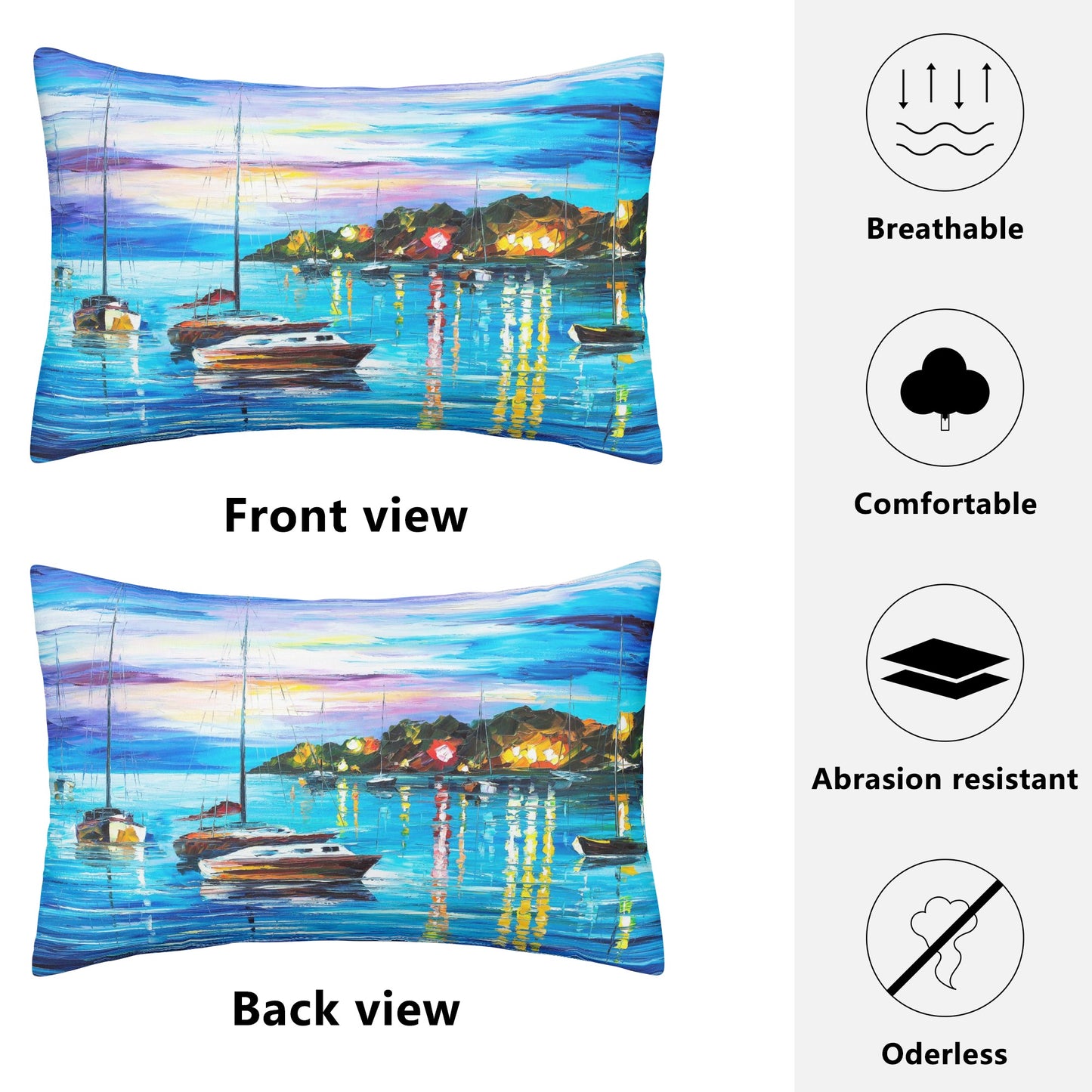 Double Side Printing Rectangular Pillow Cover Afremov MYSTERY OF THE NIGHT SKY