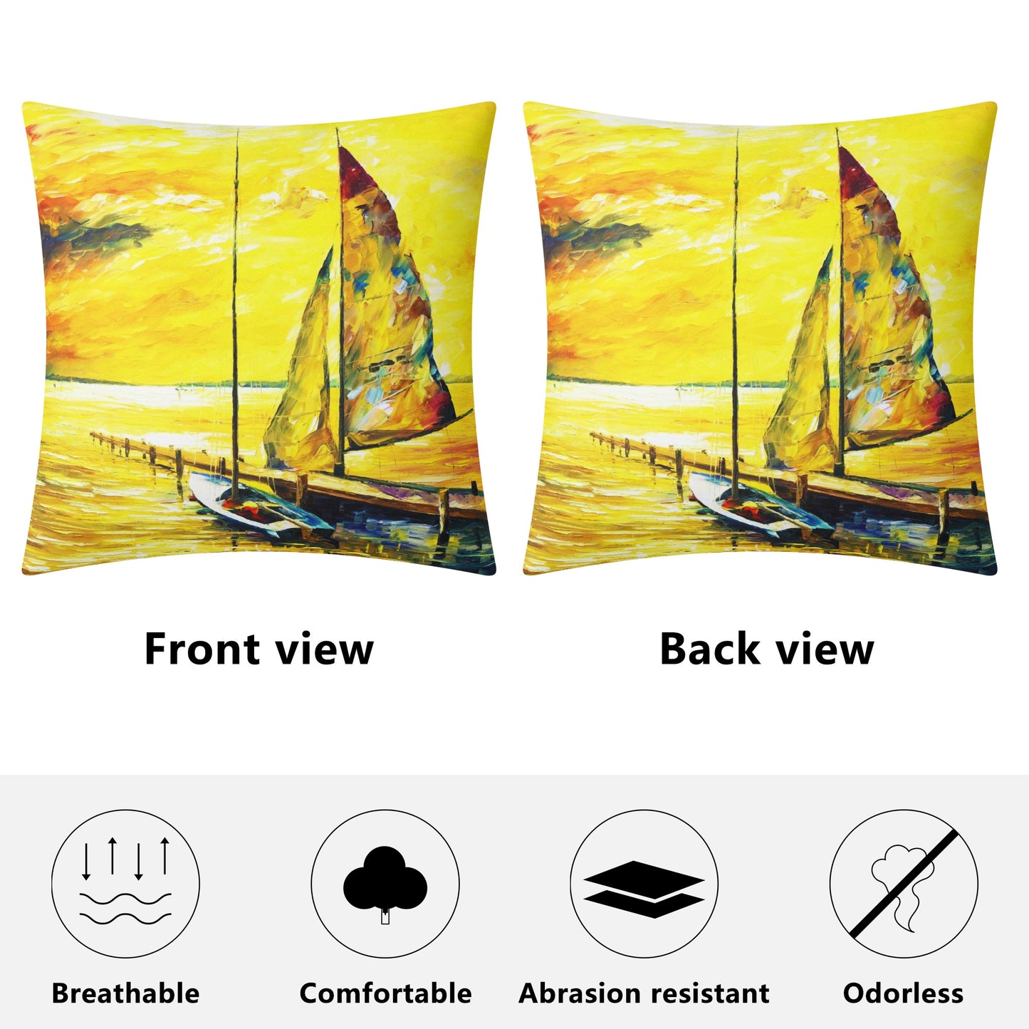 Double Side Printing Pillow Cover Afremov SAILING AWAY