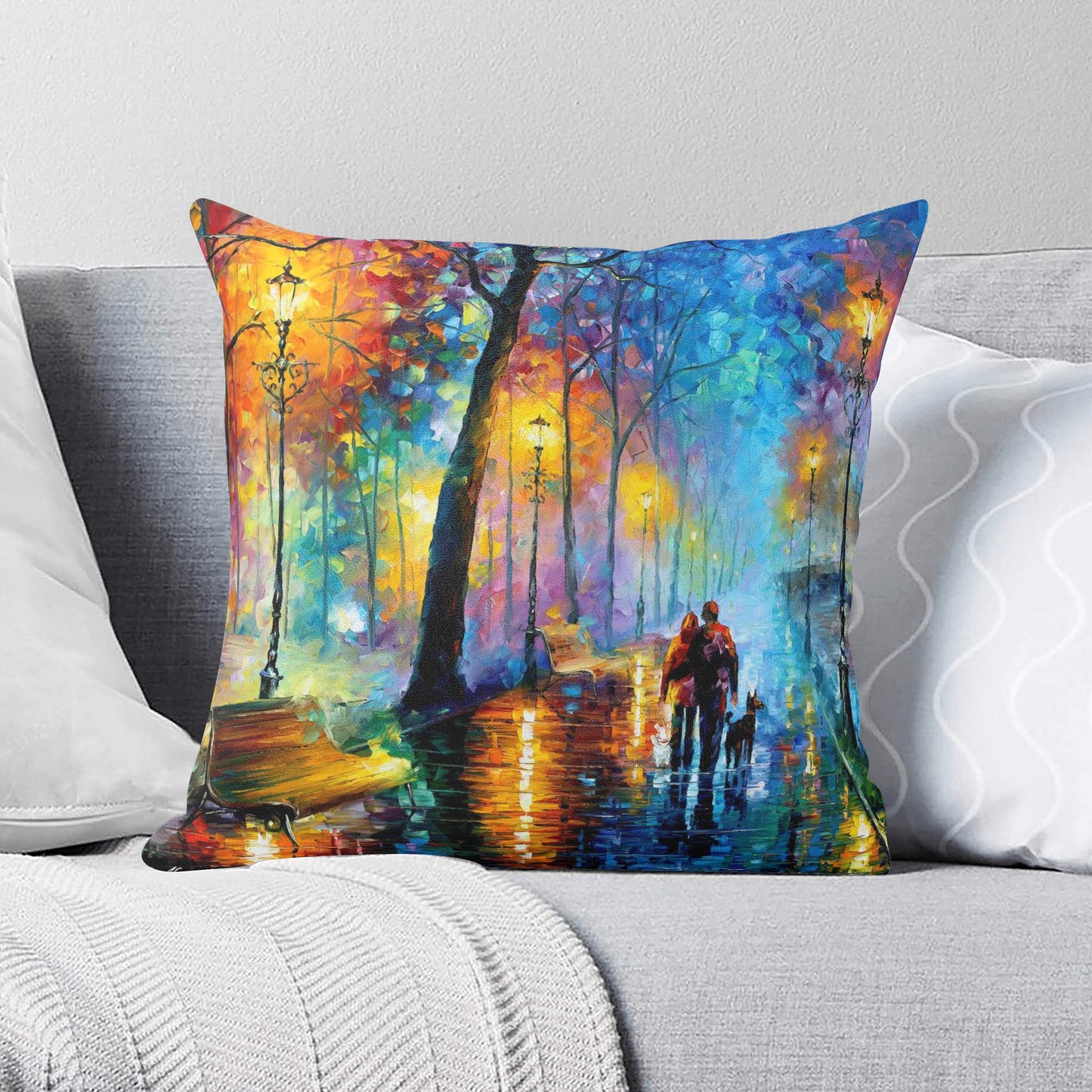 Double Side Printing Pillow Cover Afremov MELODY OF THE NIGHT