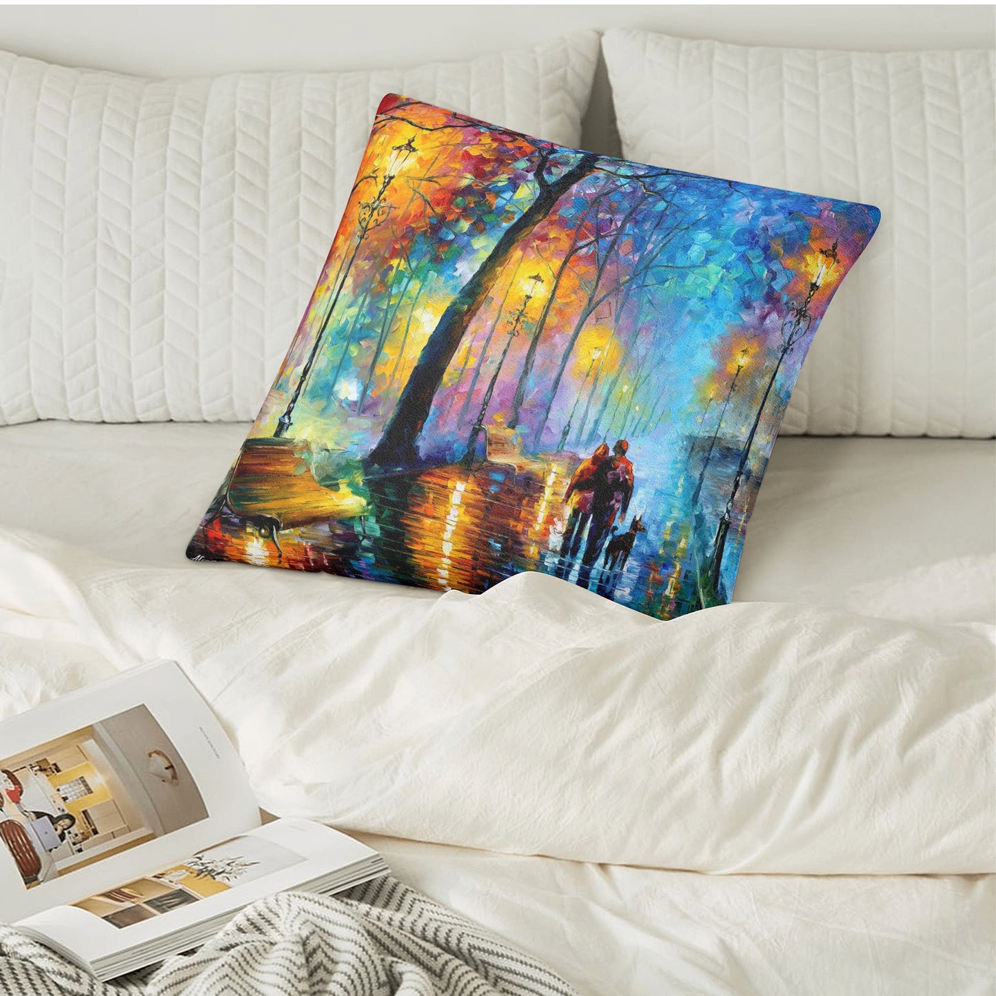 Double Side Printing Pillow Cover Afremov MELODY OF THE NIGHT