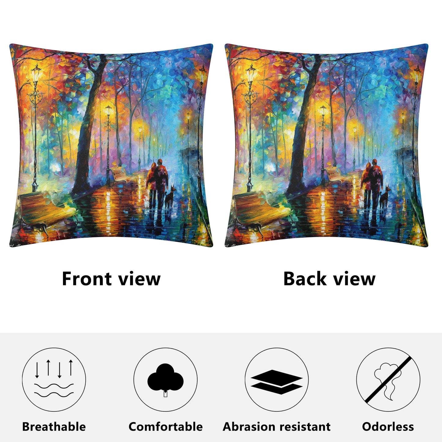 Double Side Printing Pillow Cover Afremov MELODY OF THE NIGHT