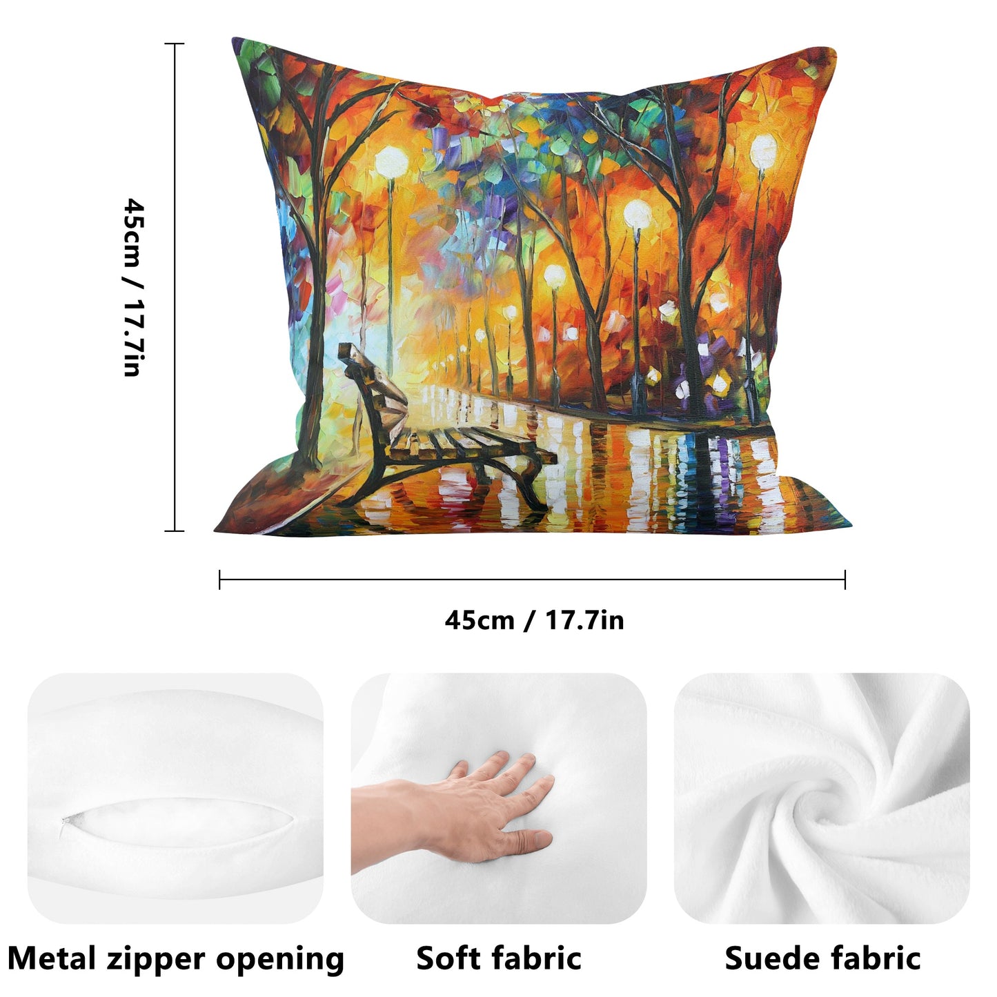 Double Side Printing Pillow Cover Afremov THE LONELINESS OF AUTUMN