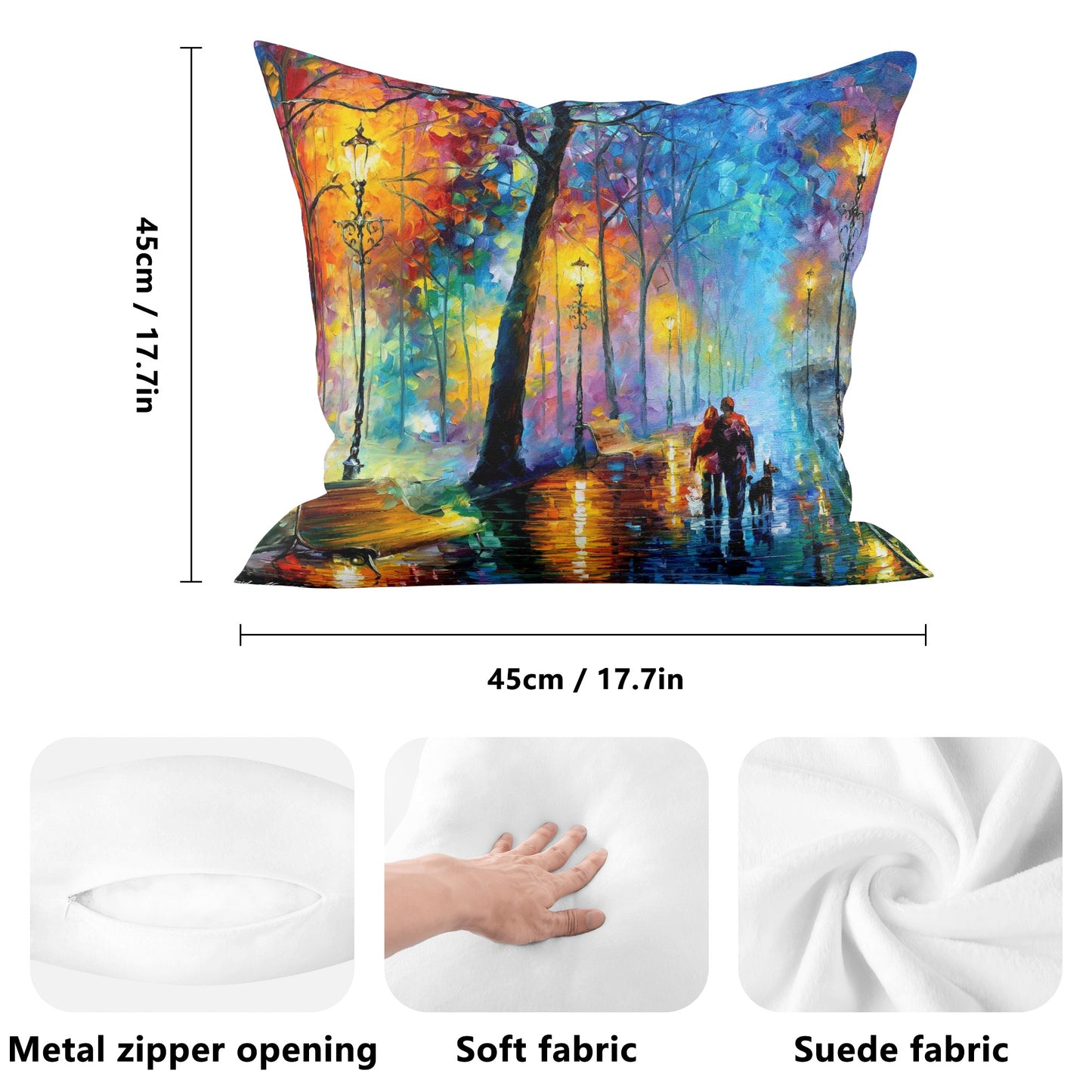 Double Side Printing Pillow Cover Afremov MELODY OF THE NIGHT