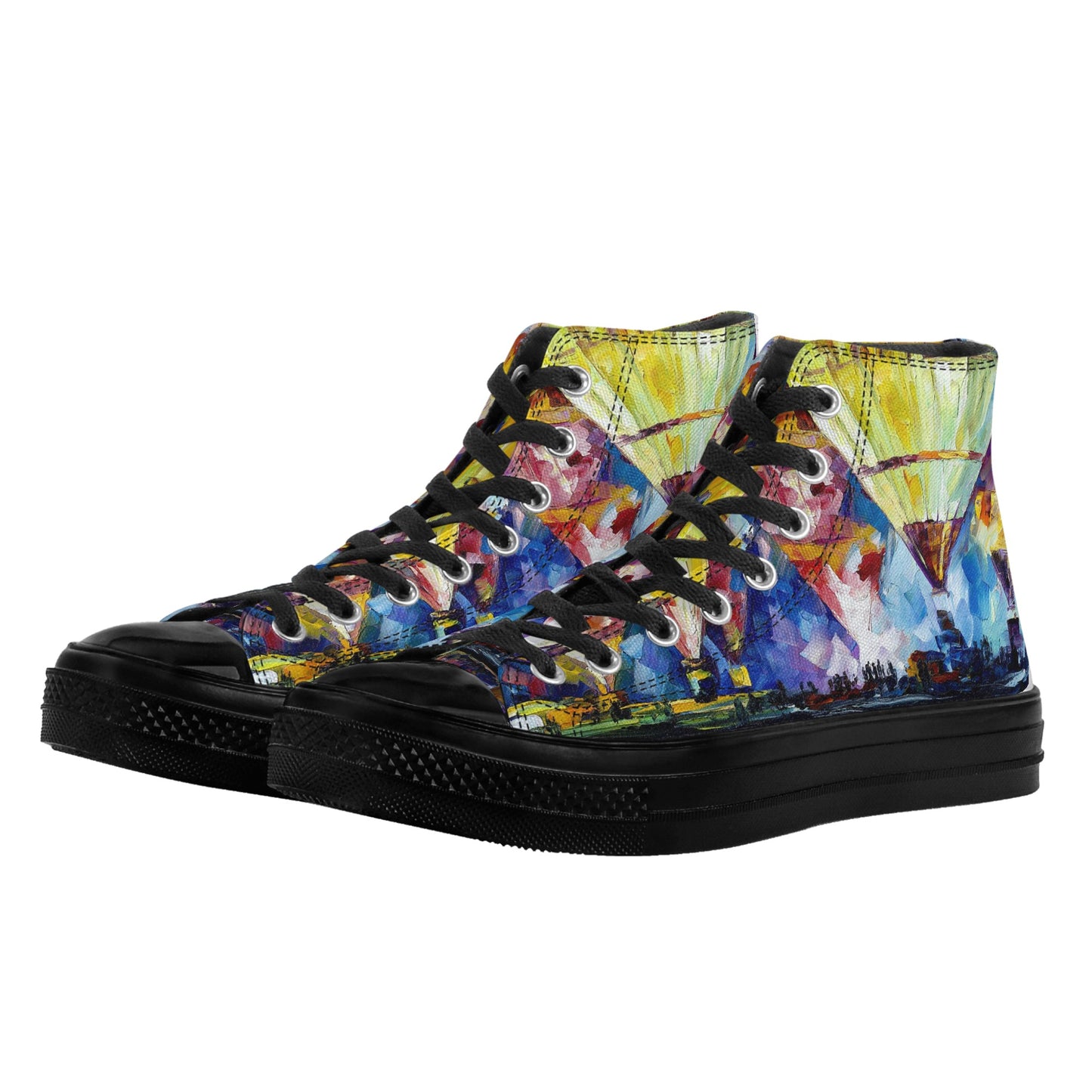 Womens Classic Black High Top Canvas Shoes @FanClub By AFREMOV.COM