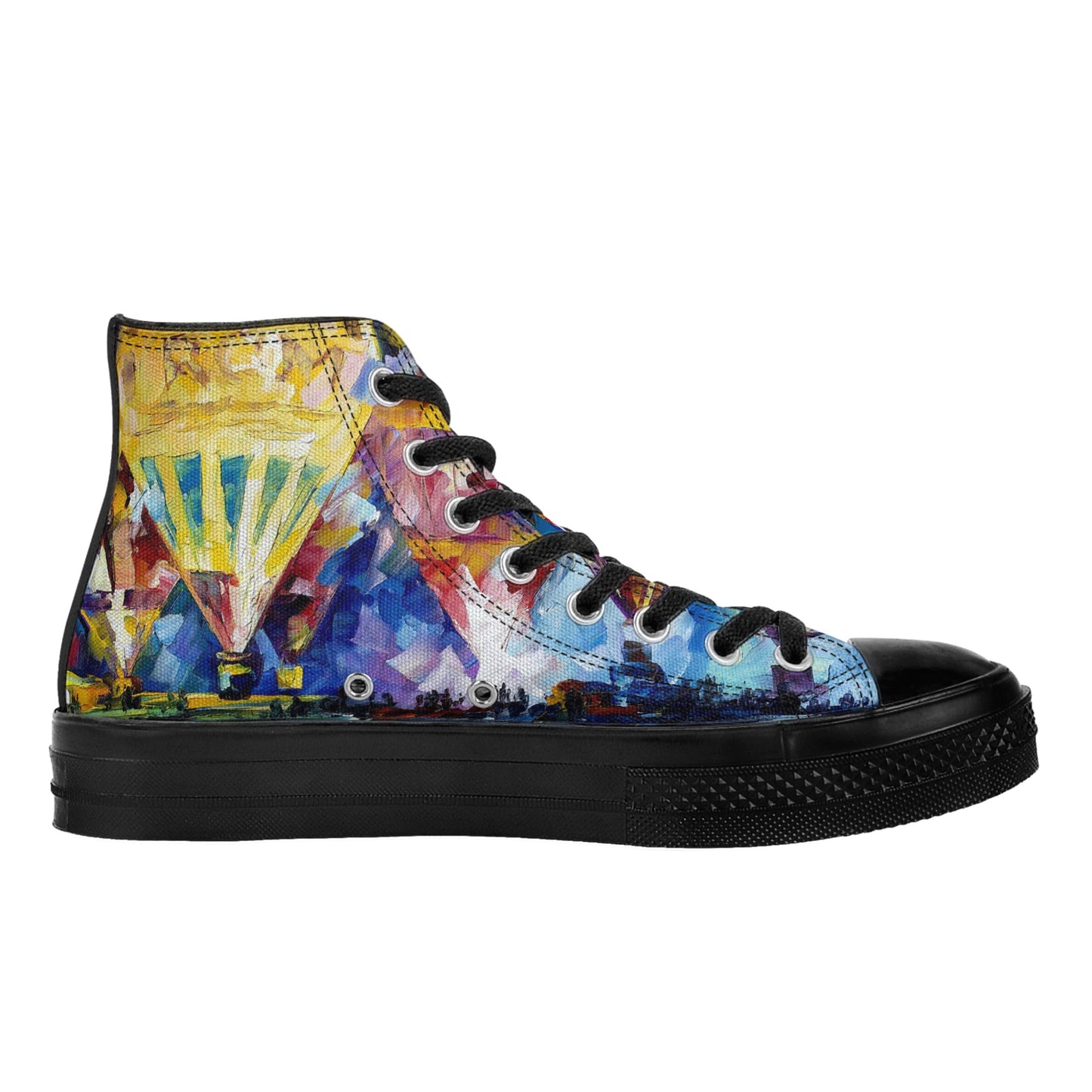 Womens Classic Black High Top Canvas Shoes @FanClub By AFREMOV.COM