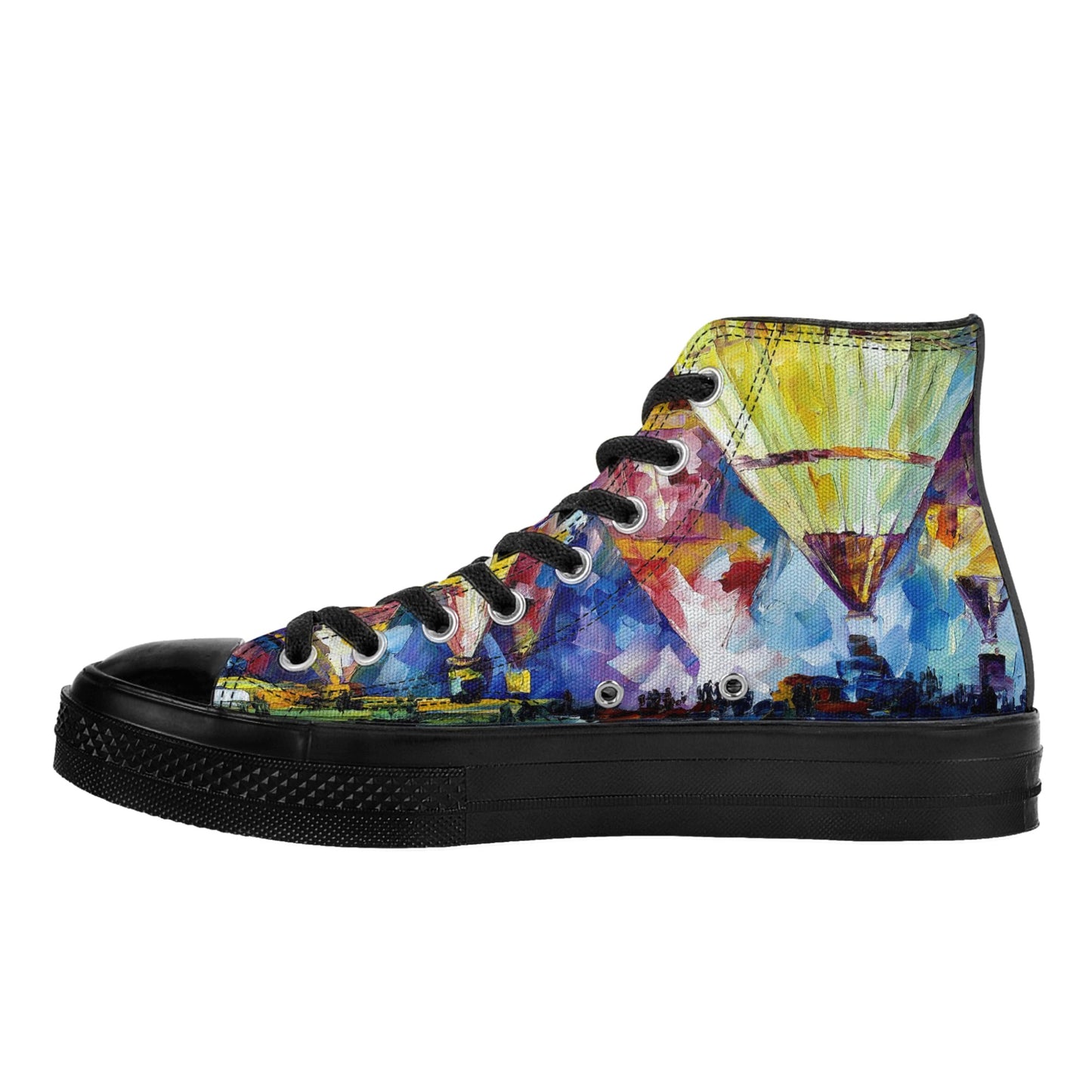 Womens Classic Black High Top Canvas Shoes @FanClub By AFREMOV.COM