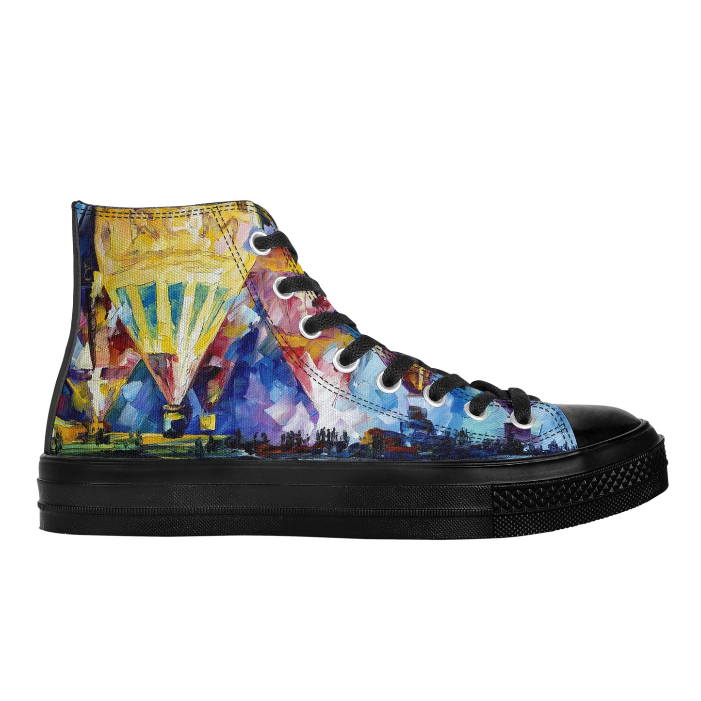 Womens Classic Black High Top Canvas Shoes @FanClub By AFREMOV.COM