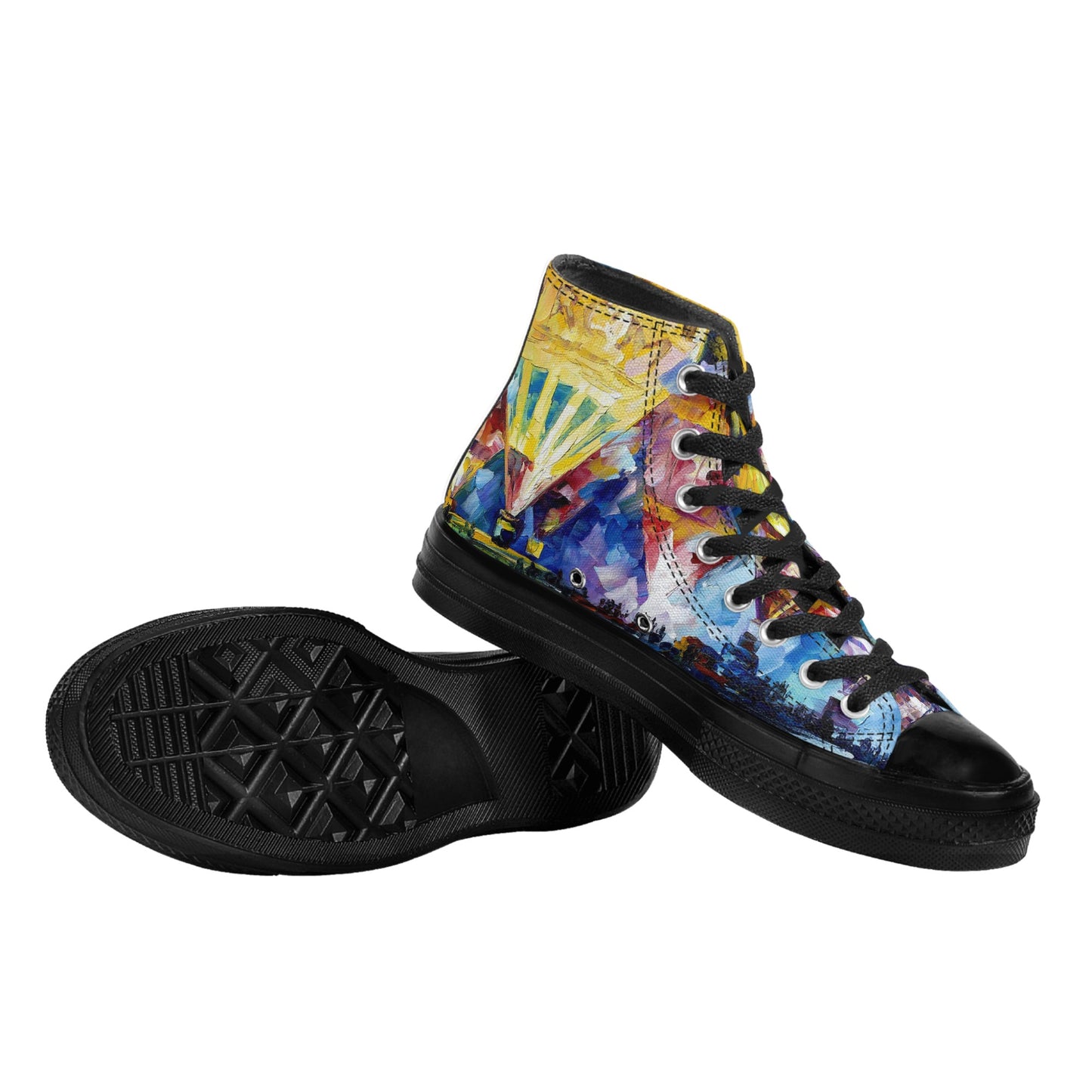 Womens Classic Black High Top Canvas Shoes @FanClub By AFREMOV.COM