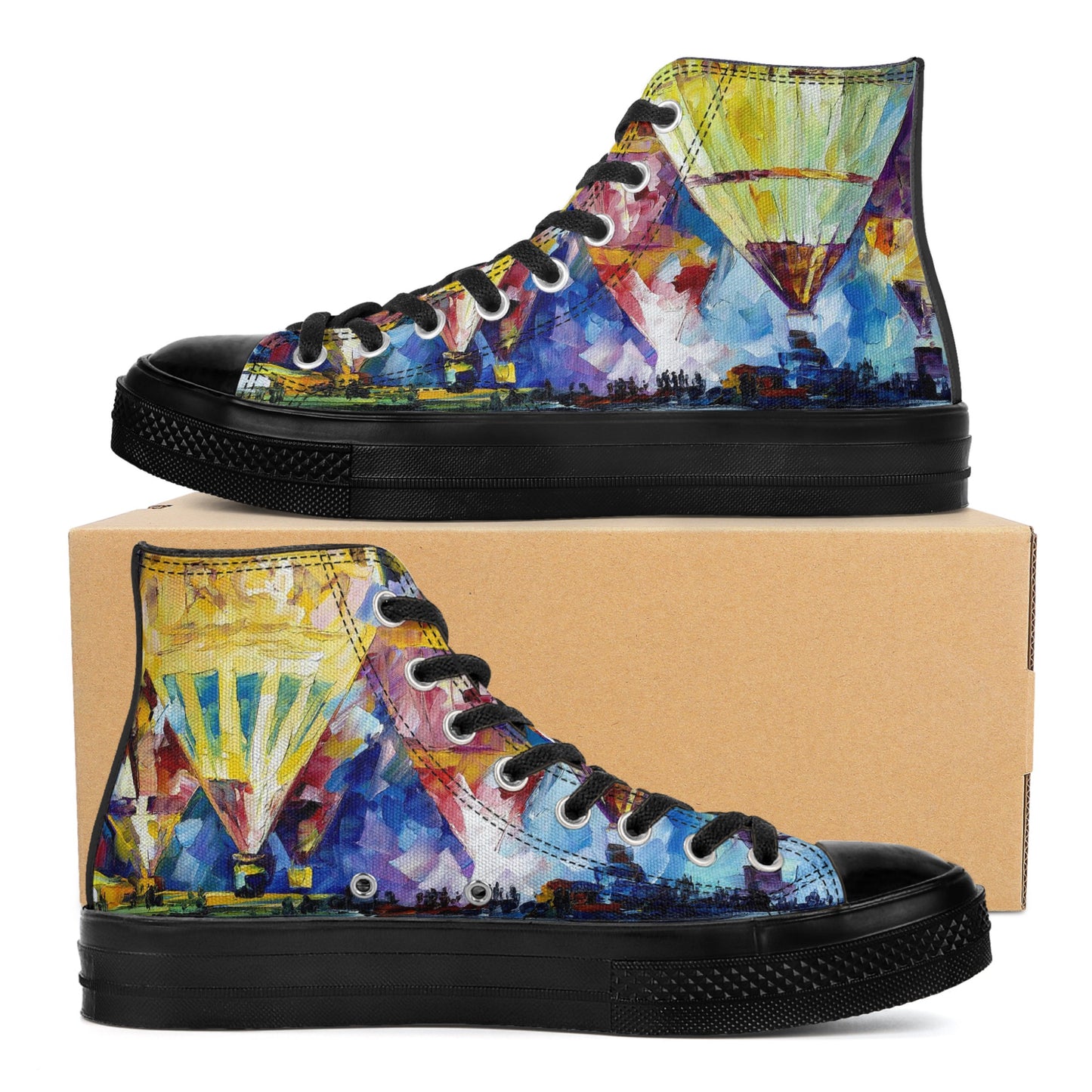 Womens Classic Black High Top Canvas Shoes @FanClub By AFREMOV.COM