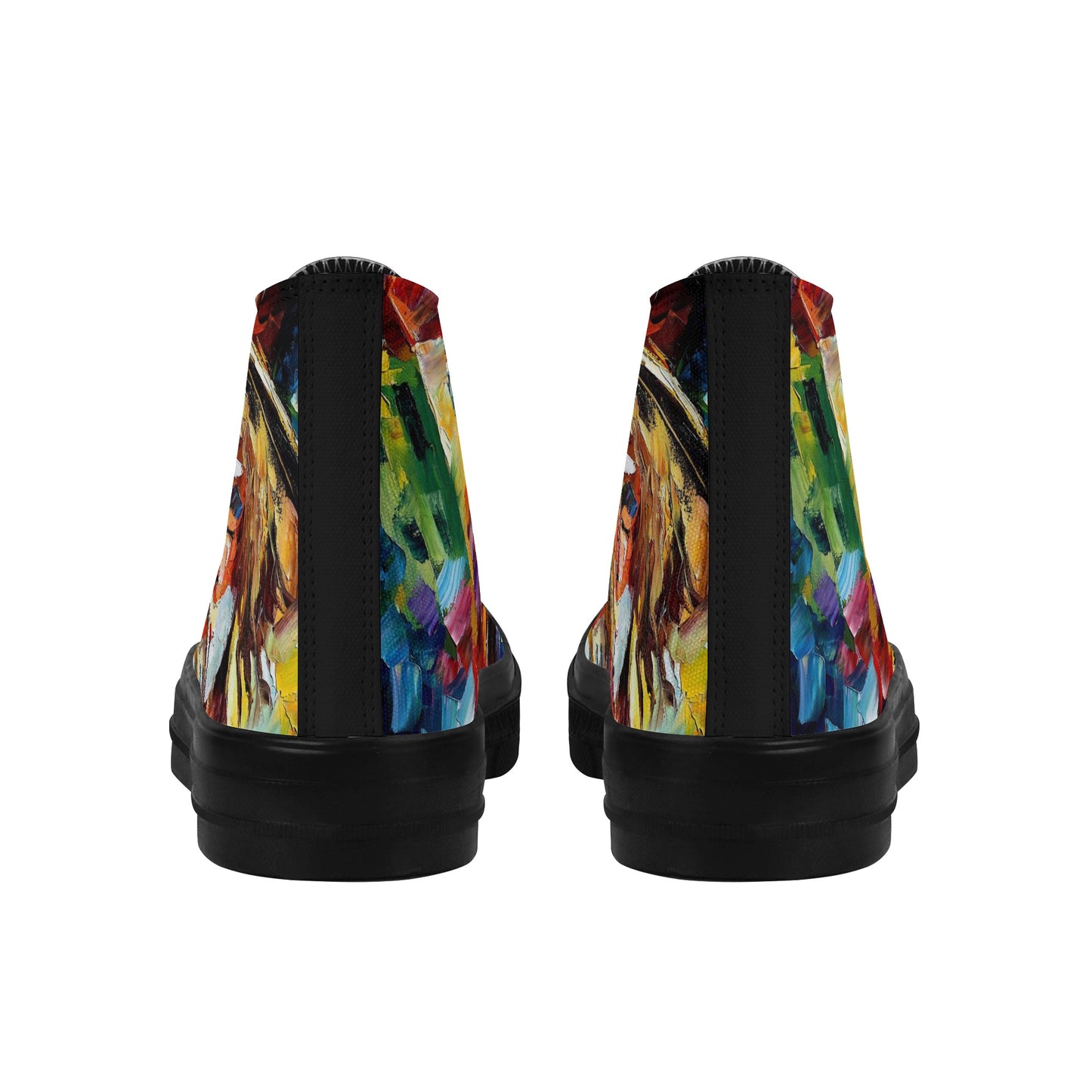 Womens Classic Black High Top Canvas Shoes @FanClub By AFREMOV.COM