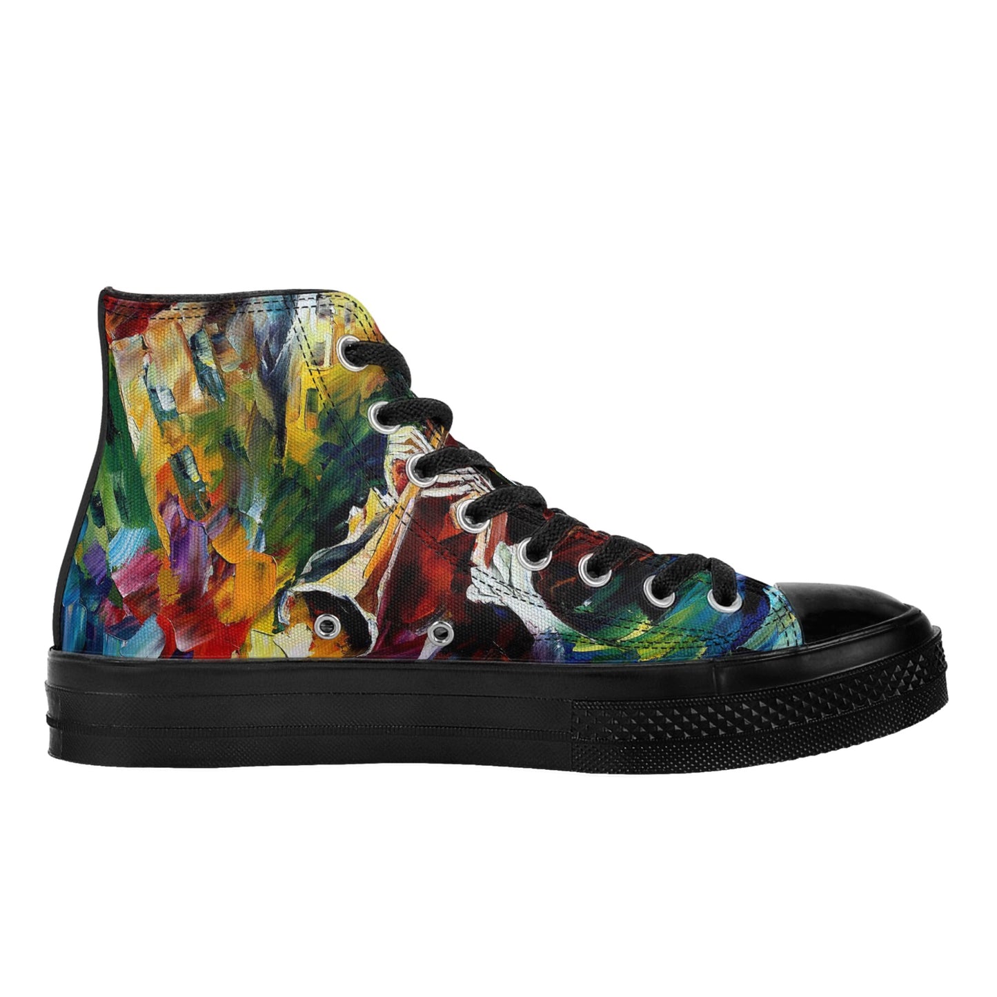 Womens Classic Black High Top Canvas Shoes @FanClub By AFREMOV.COM