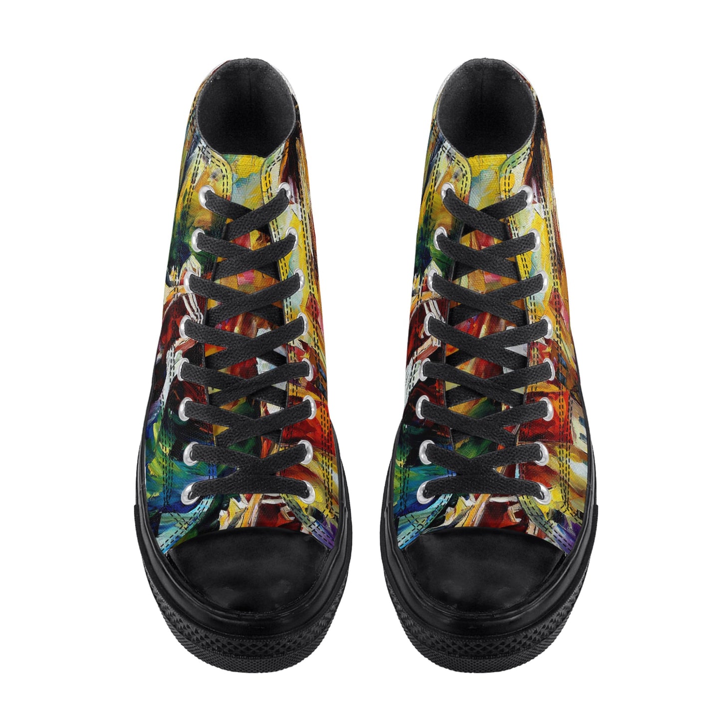 Womens Classic Black High Top Canvas Shoes @FanClub By AFREMOV.COM