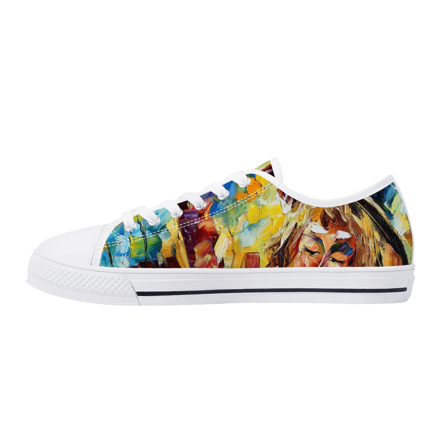 Womens Low Top Canvas Shoes With Customized Tongue @FanClub By AFREMOV.COM