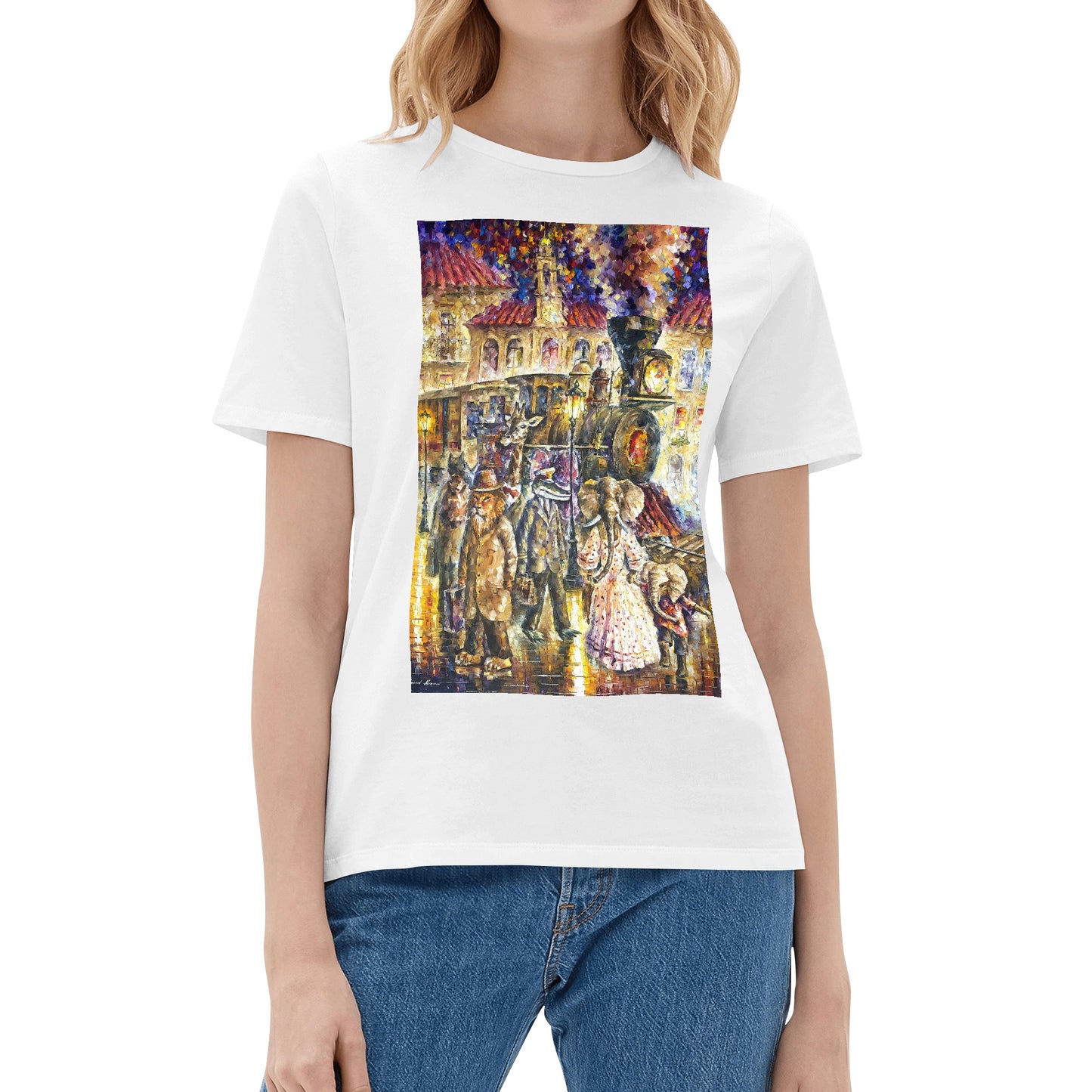 Womens Cotton Front Back Printing T Shirt @FanClub By AFREMOV.COM