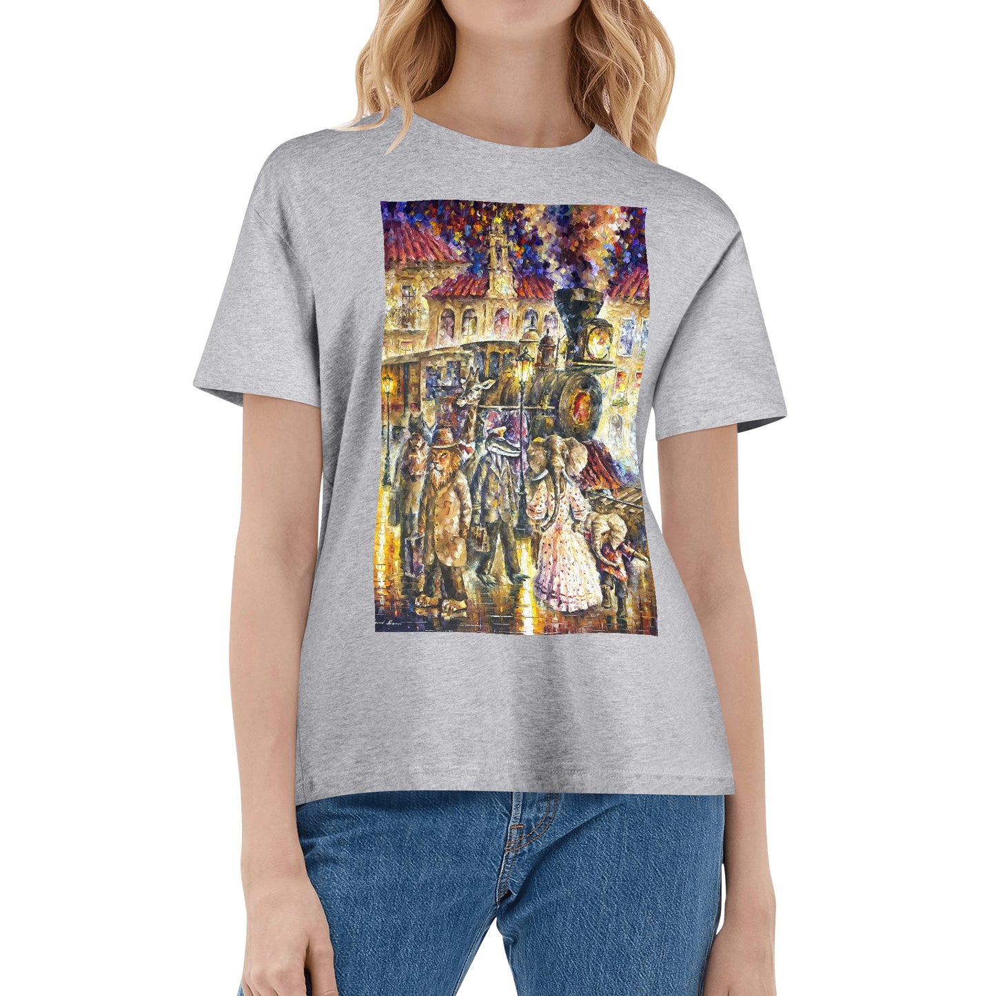 Womens Cotton Front Back Printing T Shirt @FanClub By AFREMOV.COM