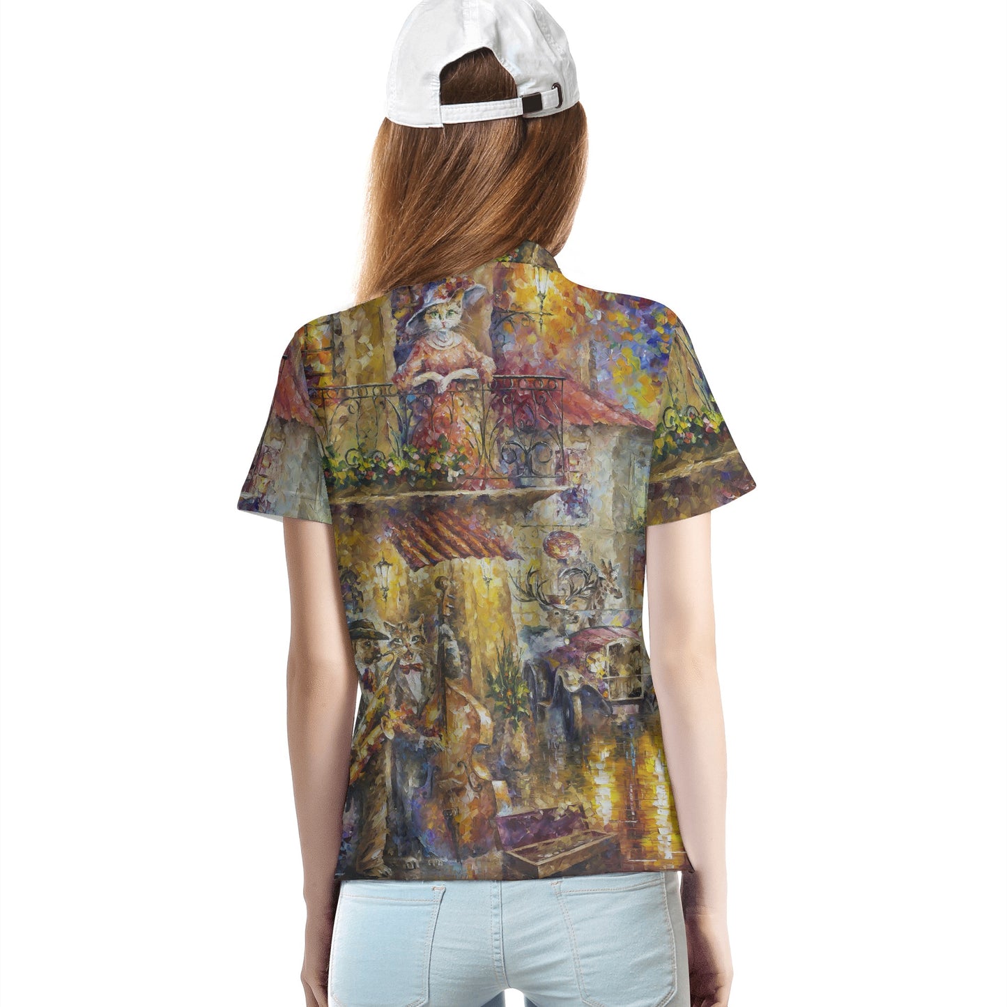 Womens All Over Print Polo Shirt @FanClub By AFREMOV.COM