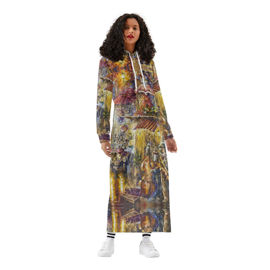Womens Long Length Hoodie Dress @FanClub By AFREMOV.COM