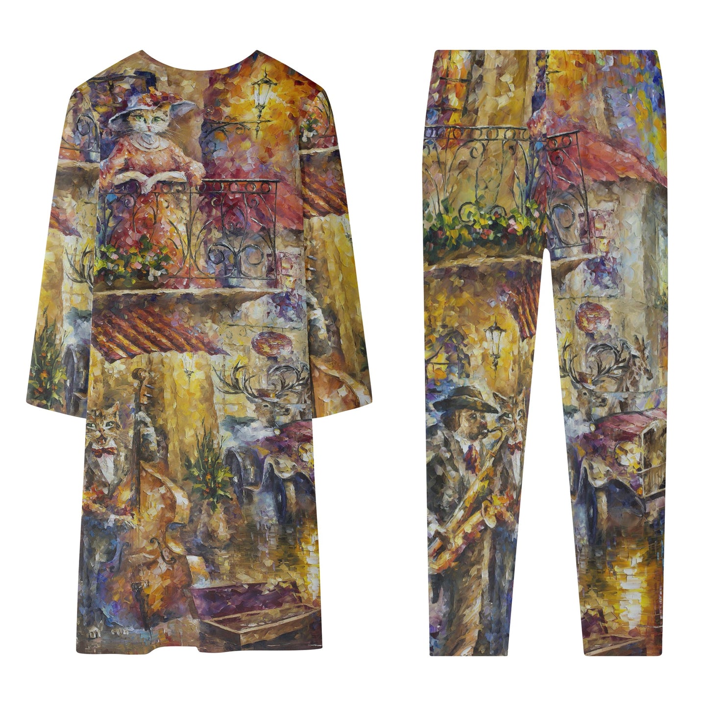 Womens Long Sleeve Cardigan and Leggings 2pcs @FanClub By AFREMOV.COM