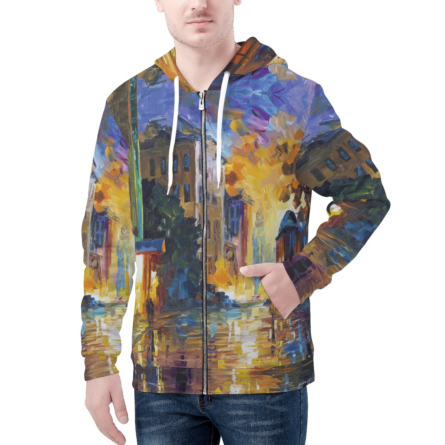 Mens All Over Print Zip Hoodie @FanClub By AFREMOV.COM