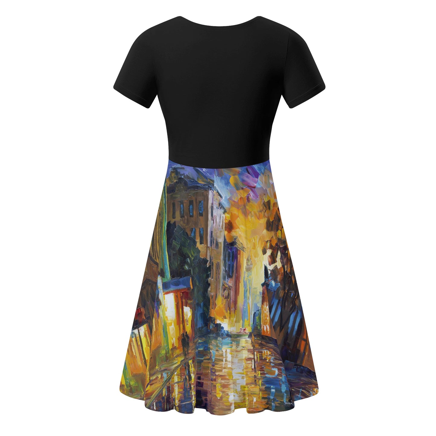 Womens Black Ruffle Summer Dress @FanClub By AFREMOV.COM