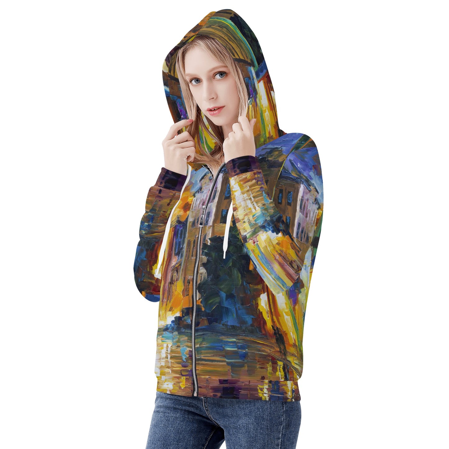 Womens All Over Print Zip Hoodie @FanClub By AFREMOV.COM