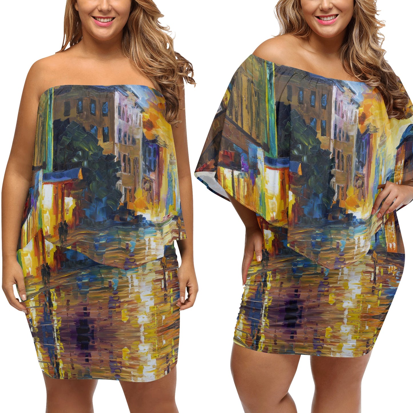 Womens Off-the-shoulder Tube Dress @FanClub By AFREMOV.COM