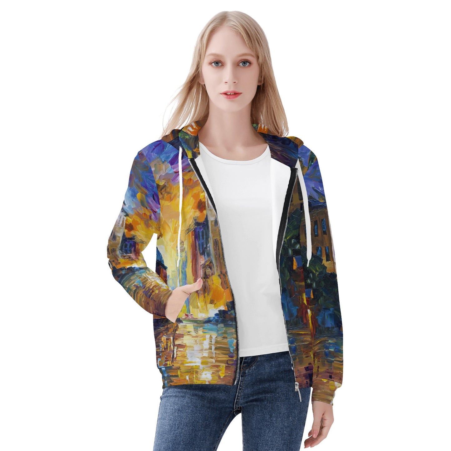 Womens All Over Print Zip Hoodie @FanClub By AFREMOV.COM