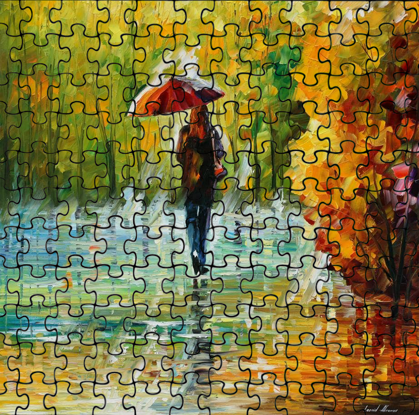 Leonid Afremov BEAUTY OF THE RAIN Puzzle Painting