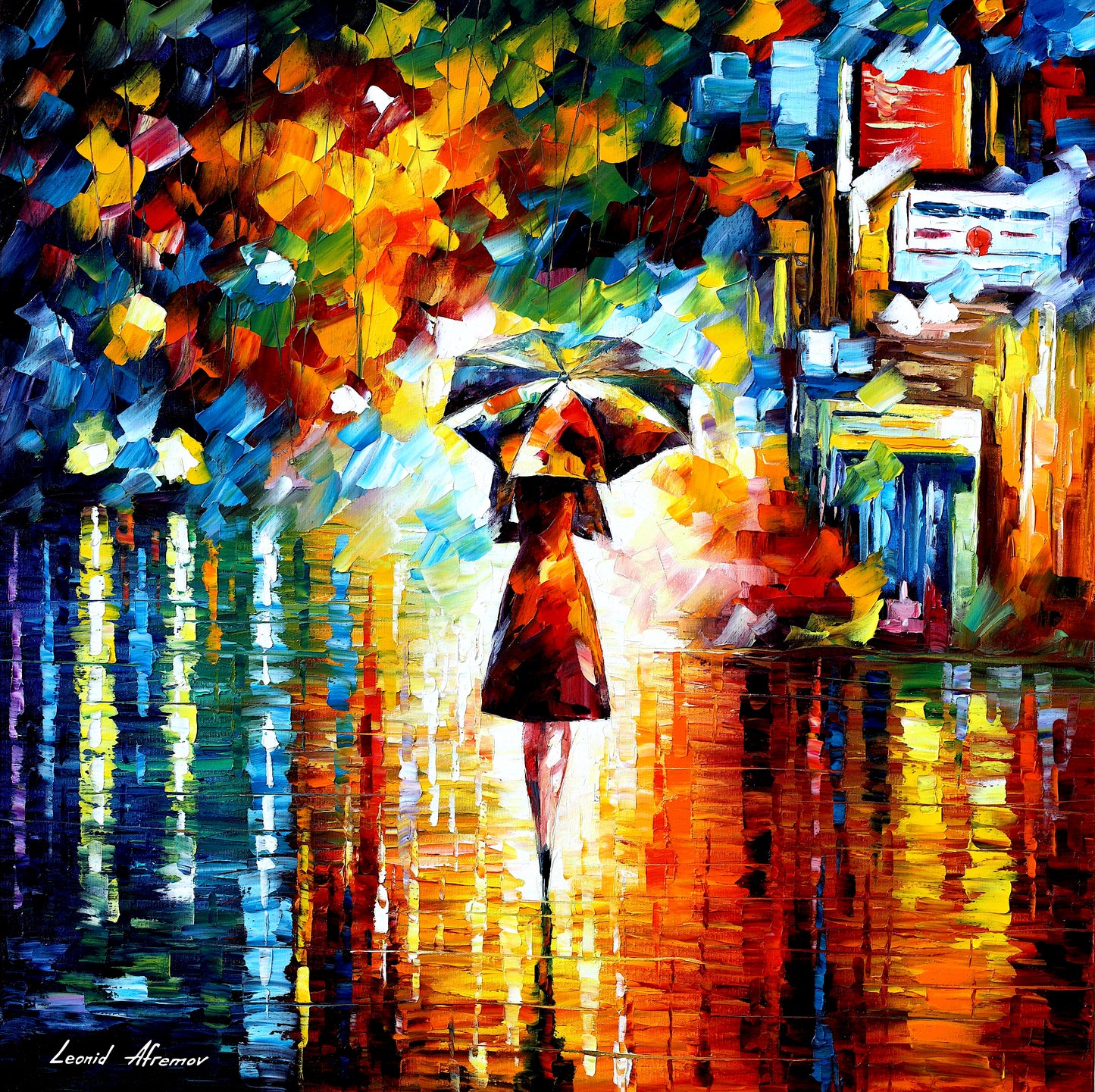 Leonid Afremov Rain Princess  DIAMOND PAITING