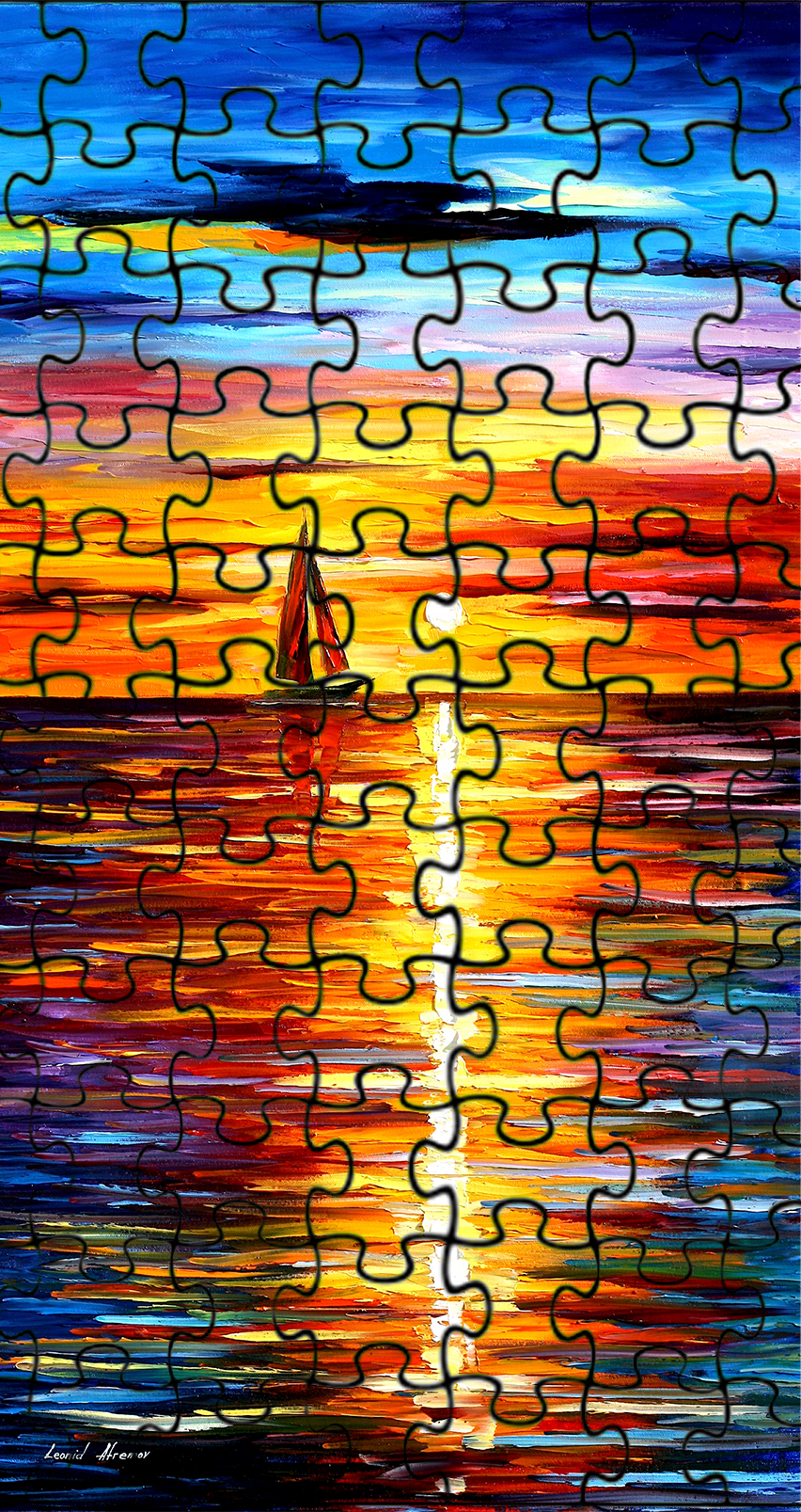 Leonid Afremov  SEA REFLECTIONS Puzzle Painting