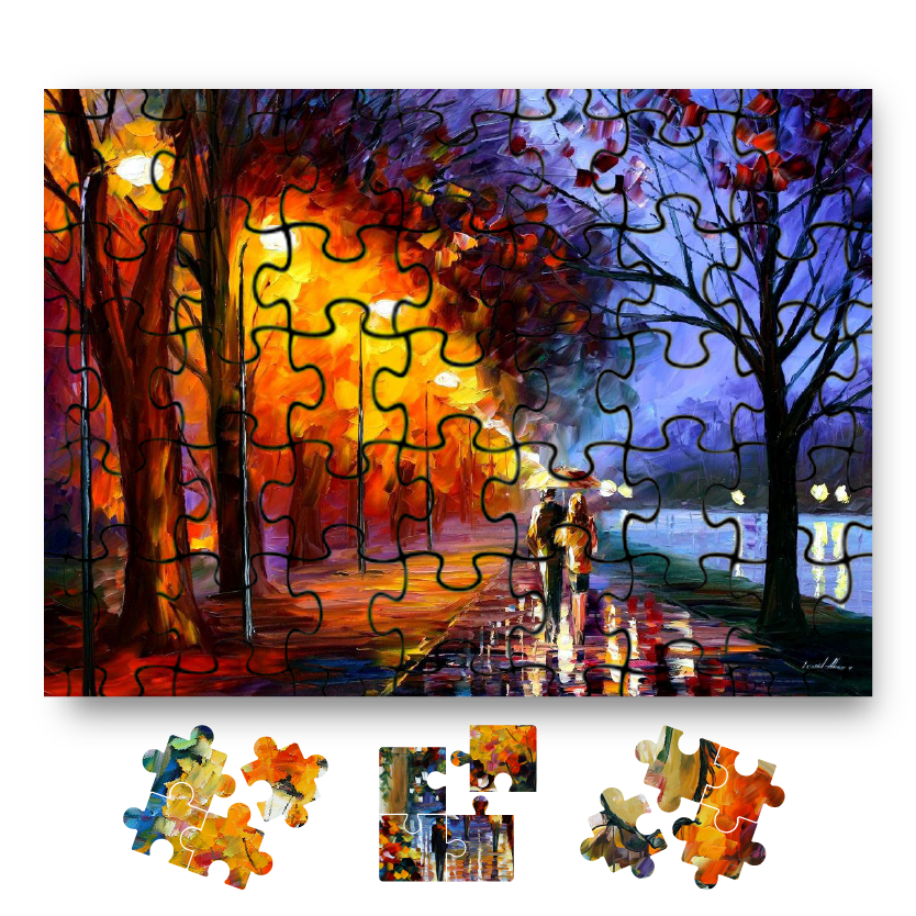 Leonid Afremov ALLEY BY THE LAKE Puzzle Painting