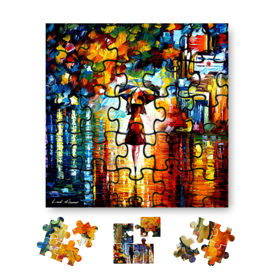 Leonid Afremov Rain Princess   Puzzle Painting