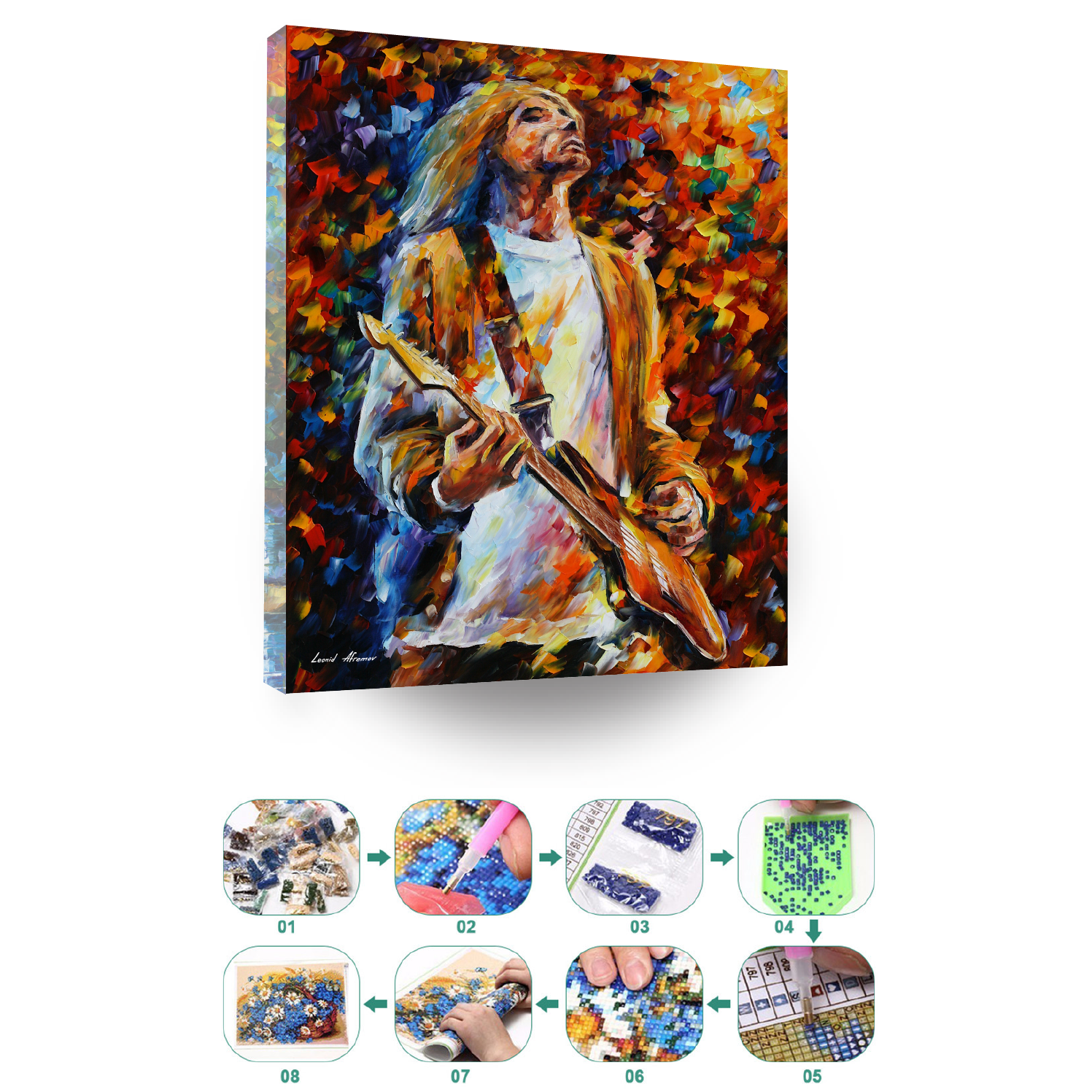 Leonid Afremov KURT COBAIN Diamond Paiting – All of Art