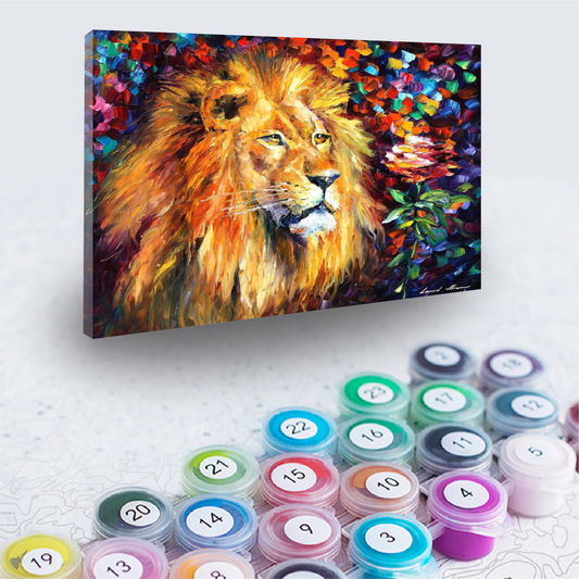 Leonid Afremov LION 24x30 Paint By Number Paint By Numbers Full Kit