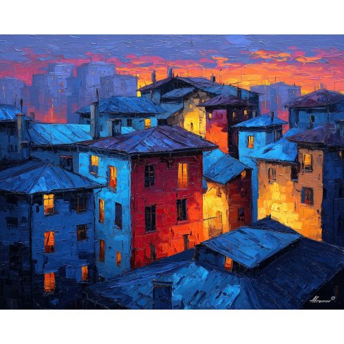 ROOFTOPS AT TWILIGHT