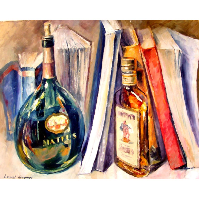 BOTTLES AND BOOKS